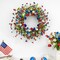 22 Inches Patriotic Wreaths for Front Door 4th of July Wreath Independence Day Wreath with Red White and Blue Tulip Flowers for Window Wall Front Porch Memorial Flag Day 250th Anniversary USA Decor